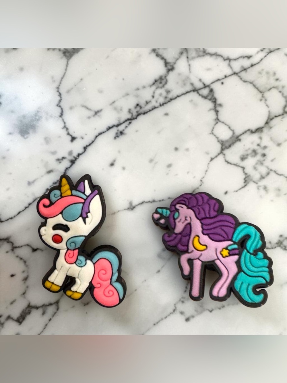 CROCS my little pony Jibbitz Charms - White, Pink, Purple, Teal
